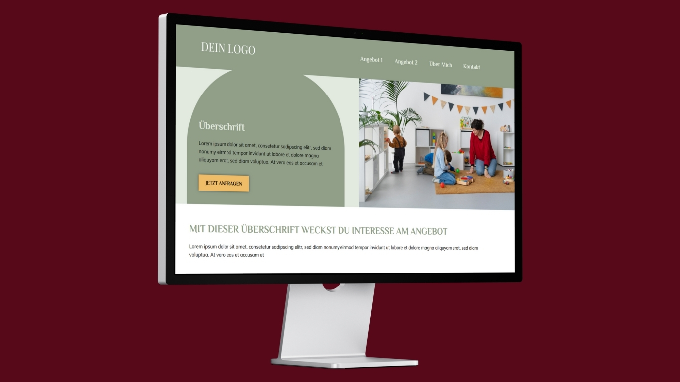 Website selbst erstellen - Beispiel-Website-Kind