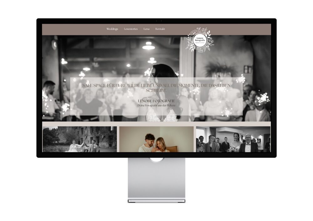Website von Lenore Fotografie gestaltet von Webdesignerin Judith Geisen