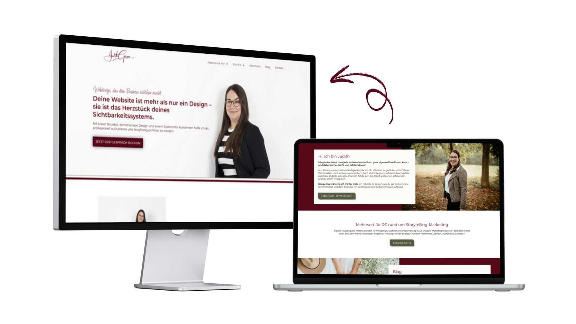 Beispiel eines Website Refresh by Judith Geisen 2