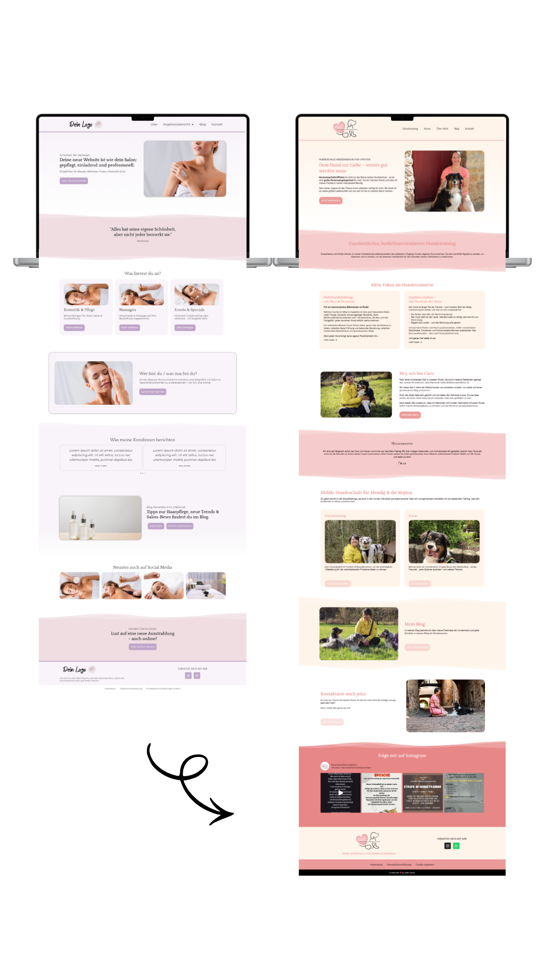 Website Kit Beispiel Caro´s Hundeschule
