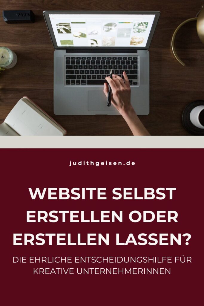 Pin Website erstellen lassen vs. Website selbst erstellen 1
