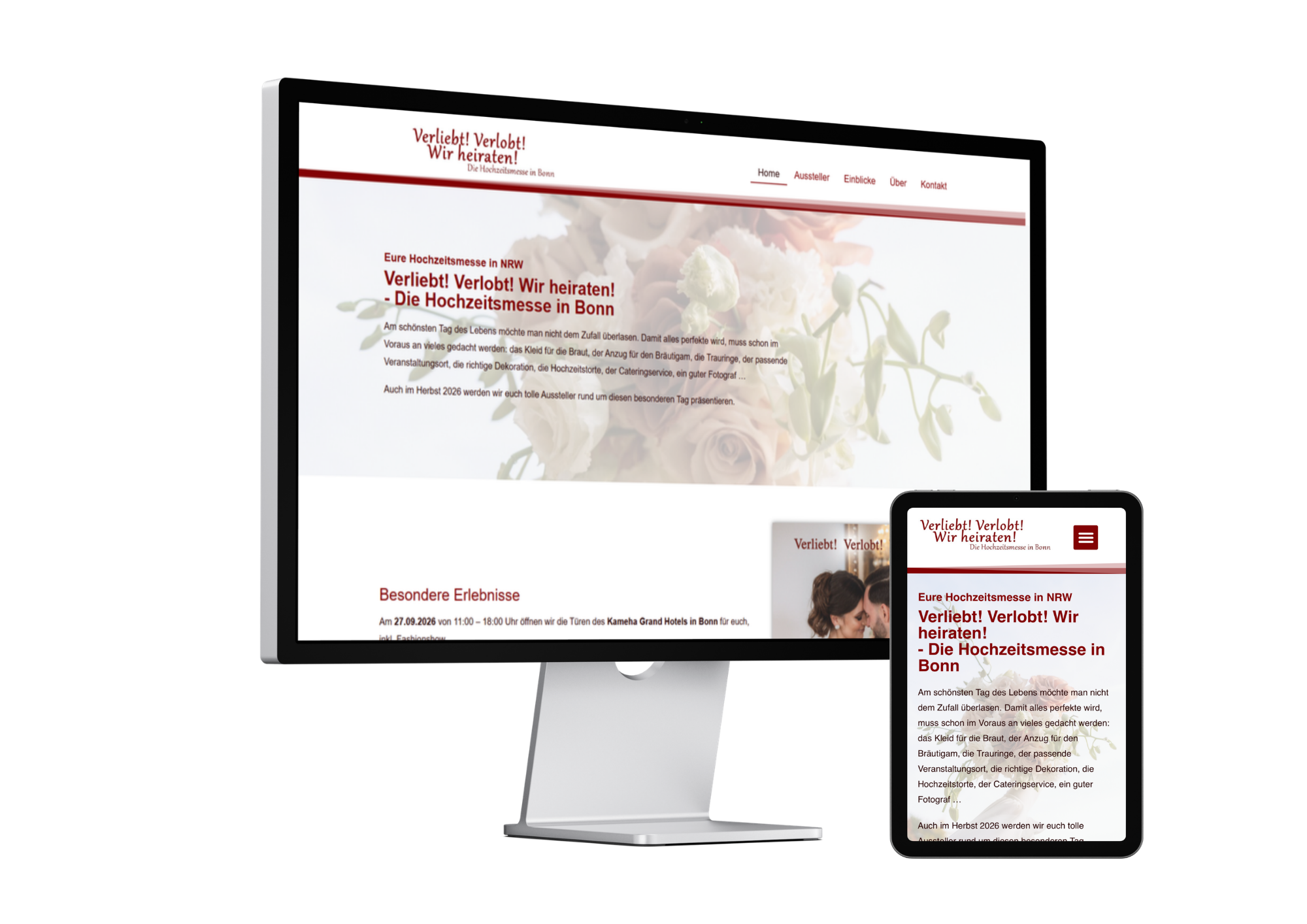 Hochzeitsmesse NRW Website Portfolio Webdesign Judith Geisen